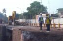 Perbaikan Jembatan Krakitan di Kecamatan Salam, Kabupaten Magelang.